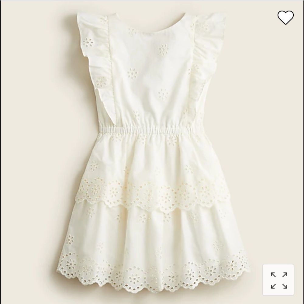 J. Crew Girls' flutter-sleeve ruffle dress in eyelet